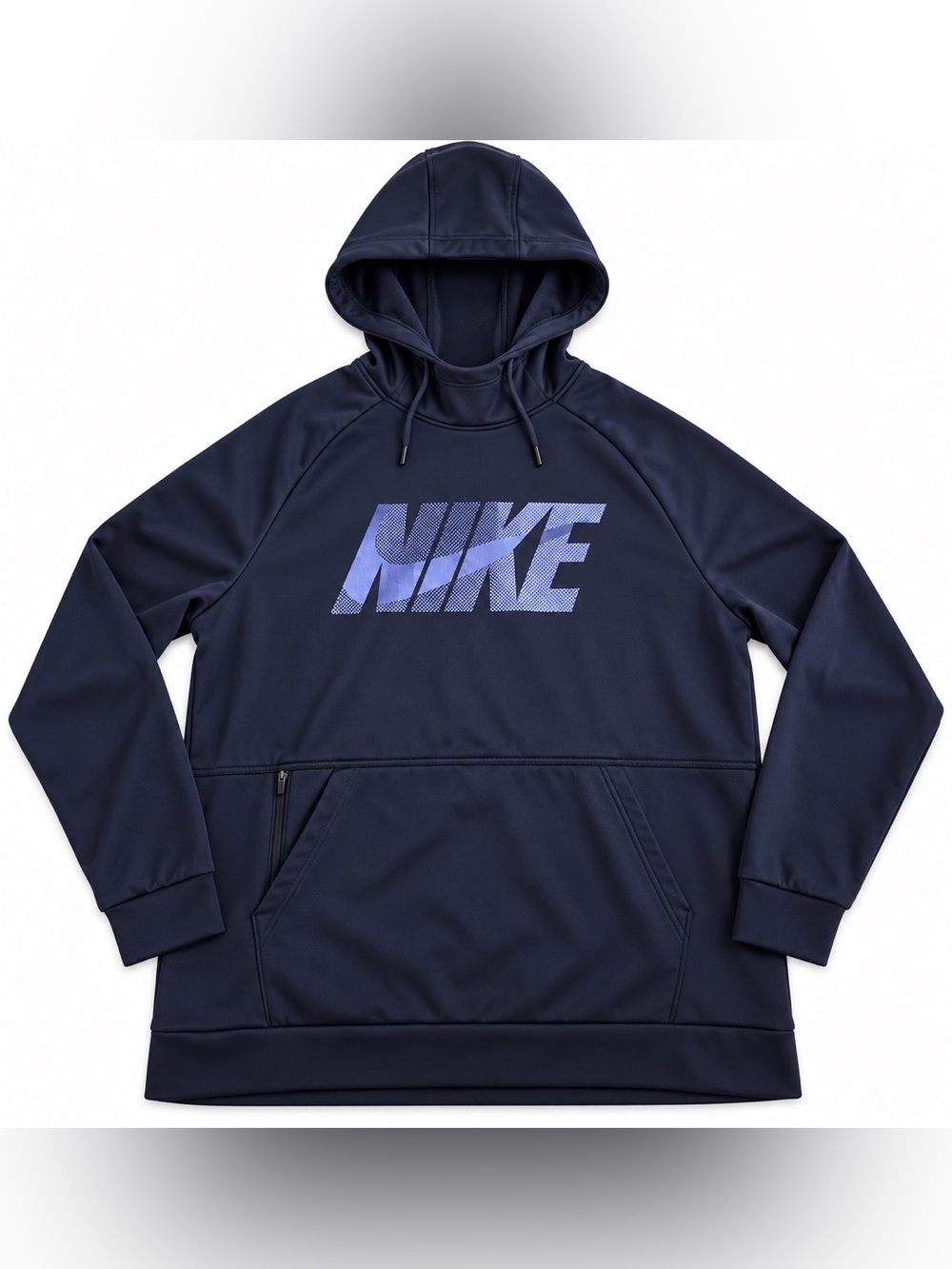 Nike Dri-FIT Standard Fit Men’s XL Navy Blue Pullover Hoodie Swoosh Logo